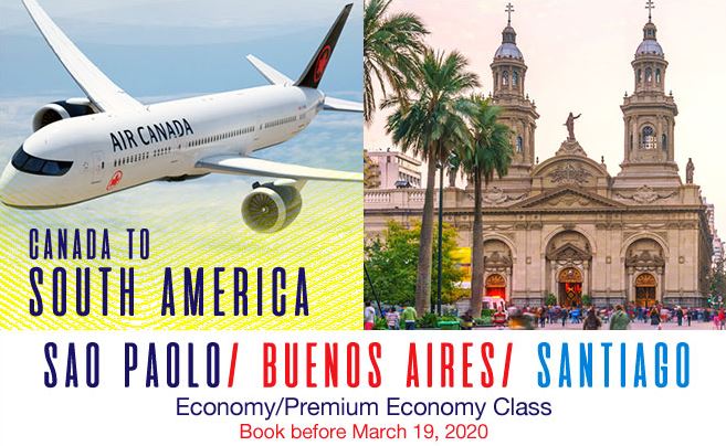Travel agents can save money on flights to South America.